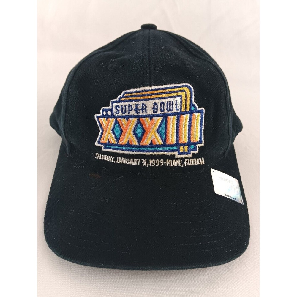 Vintage Super Bowl XXXIII 31 NFL‎ Hat Cap Black 1999